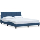 Maison Chic Posteljni okvir - Dvoposteljna postelja - Zakonska postelja brez vzmetnice moder 160x200 cm blago-J3994, (21774077) | Shoptok.si