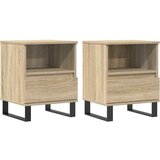 Maison Chic Dvo delni komplet Nočne omarice - Nočne mize sonoma hrast 40x35x50 cm inženirski les, (21688941) Cene