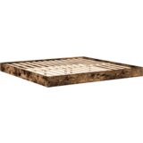  Krevet s policom Dimljeni hrast 180x200 cm Inženjersko drvo | shoptok.hr