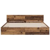  Okvir kreveta s uzglavljem Staro drvo 200 x 200 cm - Staro drvo 200 x 200 cm | shoptok.hr