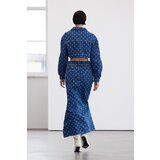 Trendyol Limited Edition Blue Textured Slit Maxi Denim Skirt | Eponuda.ba