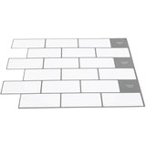  Subway pločica 20 pcs Bijela siva 30 x 30 cm Poliuretan i PET | shoptok.hr