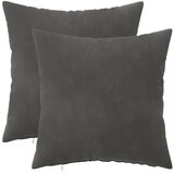  Presvlaka za jastuk 2 pcs HEERLEN Tamnosiva 45 x 45 cm Baršun | shoptok.hr