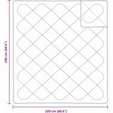  2-u-1 Punionica Bijelo 240 x 220 x 8 cm Poliester | shoptok.hr