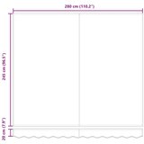  Retraktilna tenda večbarvno 300 x 250 cm Poliester in jeklo, (5000206979) | Shoptok.si