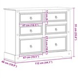  Ladičar Corona 112 x 48 x 91 cm od masivne borovine | shoptok.hr