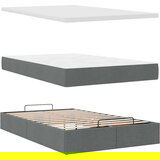 vidaXL Okvir za krevet s madraca tamnosivi 120x190 cm od tkanine | shoptok.hr