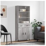 vidaXL Visoka komoda siva sonome 69 5x34x180 cm od konstruiranog drva | shoptok.hr