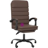  Masažni uredski naslonjač od umjetne kože smeđi | shoptok.hr