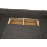 Kondela Univerzalna sedežna garnitura, sivo/črna, PAULITA U | Shoptok.si
