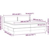  Box spring postelja z vzmetnico modra 200x200 cm blago, (20726735) | Shoptok.si