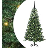 vidaXL Božično drevo med 150 LED z stojalom Zelena 120 cm PVC | Shoptok.si