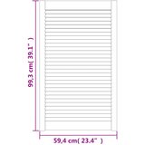  Vrata za ormarić rešetkasta 2 kom bijela 99,3x59,4 cm borovina | shoptok.hr