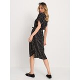Sinsay Viskozna midi haljina s kimono rukavima i prugastim uzorkom | shoptok.hr