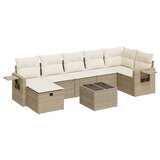  8-dijelni set vrtnih sofa od poliratana s jastucima bež | shoptok.hr