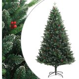  Umjetno božićno drvce sa šarkama i crvenim bobicama 150 cm | shoptok.hr
