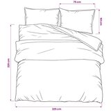  Set posteljine za poplun crna 225x220 cm pamučni | shoptok.hr