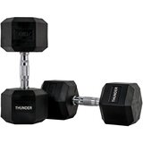 THUNDER Heksagonalna utež ® 20 kg – gumirana, proti zdrsu, za domači in profesionalni trening, (5000090238) | Shoptok.si