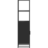 vidaXL Visoka omara črna 35,5x35x139 cm inženirski les in kovina | Shoptok.si