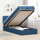  Otomanski okvir kreveta s madraca plavi 90x190cm od tkanine | shoptok.hr