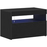 vidaXL Noćni ormarić s LED svjetlima Crna hrastovina 60x35x40 cm inženjersko drvo | shoptok.hr