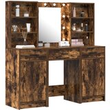 3 Dijela Toaletni Stolić Set Dimljeni Hrast Konstruirano Drvo | shoptok.hr