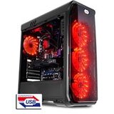 LC Power Case LC-988B-ONRed Typhoon, Midi-ATX Case,Black, HD Audio, 4x120mm red fan | Eponuda.ba