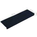  Otirači za stepenice 15 kom prošiveni 65x21x4 cm plavi | shoptok.hr