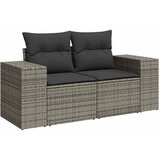  6-dijelni set vrtnih sofa poliratan i bagrem s jastucima sivi | shoptok.hr