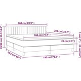  Box spring postelja z vzmetnico LED temno siva 180x200 cm blago, (20789302) | Shoptok.si