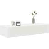 vidaXL Stenska polica s predali bel 100x36x19 cm inženirski les | Shoptok.si