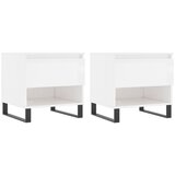  The Living Store Klubska mizica 2 kosa visok sijaj bela 50x46x50 cm inžen. les - Klubska Mizica, (21445032) | Shoptok.si
