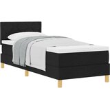 vidaXL Postelja s škatlastim vzmetenjem z vzmetnico Črna 80x200 cm Tkanina, (22082872) Cene
