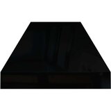 vidaXL plutajuće zidne police 2 kom sjajne crne 80 x 23,5 x 3,8 cm MDF | shoptok.hr