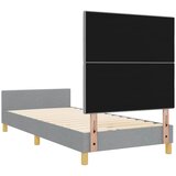  Krevetna konstrukcija Svjetlosiva 100 x 200 cm tkanina | shoptok.hr