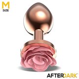 LATETOBED Bakreno zlat analni čep z roza vrtnico - M (R900340) | Shoptok.si