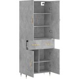  Visoka komoda siva betona 69 5x34x180 cm od konstruiranog drva | shoptok.hr