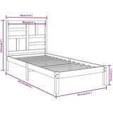  Za krevet od masivne borovine bijeli 90 x 200 cm | shoptok.hr