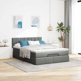  Otomanski krevet s madracem tamnosivi 140x190cm od tkanine | Eponuda.com