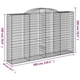  Lučne gabionske košare 7 kom 300x50x180/200cm pocinčano željezo | shoptok.hr