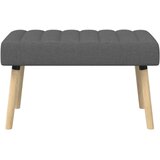 Klupa s utorima Tamnosiva 80 x 40 x 46 cm Tkanina | shoptok.hr