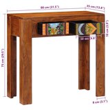 vidaXL konzolna miza 80x35x75 cm masivni les akacija | Shoptok.si
