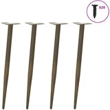  Noge za konzolni stol konusnog oblika 4 kom prirodni čelik 72-73 cm čelik | shoptok.hr