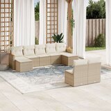  9-dijelni set vrtnih sofa s jastucima bež od poliratana | shoptok.hr