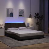  Okvir za krevet bez madraca tamnosmeđi 160x200 cm od tkanine - Tamno smeđa 160 x 200 cm | shoptok.hr