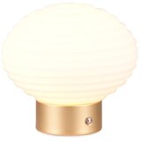 Tri O bijela/u zlatnoj boji led stolna lampa s mogućnosti zatamnjivanja sa staklenim sjenilom (visina 14,5 cm) earl – | shoptok.hr