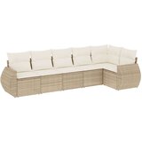  6-dijelni set vrtnih sofa s jastucima bež od poliratana | shoptok.hr