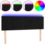  LED uzglavlje crno 144x5x78/88 cm baršunasto | shoptok.hr
