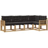 vidaXL Zunanja garnitura za sedenje z blazino 5 pcs Bela in črna, (5000282626) | Shoptok.si