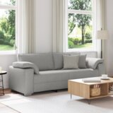vidaXL 3-sedni kavč v obliki oblaka, siva, 178 cm, tkanina | Shoptok.si